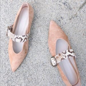 NEW Freda Salvador IVY pointed flat in taupe - 9